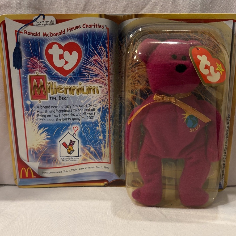 TY Beanie Baby Millennium Bear McDonald's 1999 Sealed RMHC